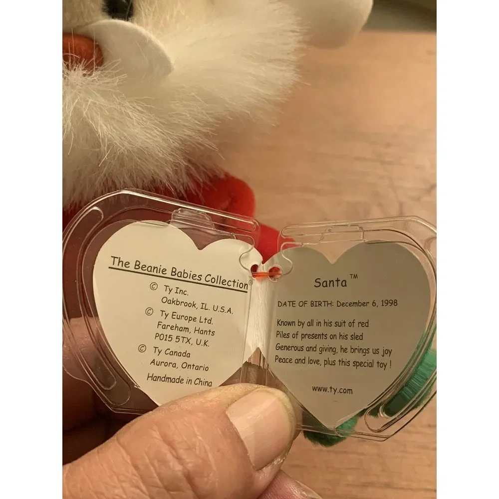 TY BEANIE BABY SANTA 1998 WITH TAG ERRORS CHRISTMAS Vintage‎ Retired